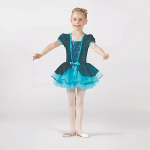 1st Position Shimmer Fabric Peplum Tutu with Sequin Panel