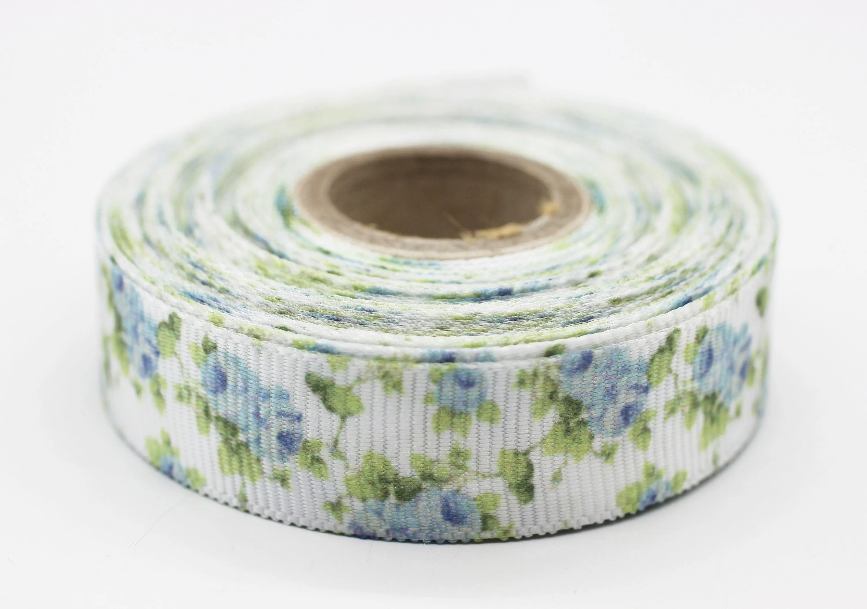 20 mm Blue Flower ribbons, Grosgrain ribbons, printed ribbons, collar supplies, Ribbon for skirts, ribbon for pants, ribbon for dress, FLWR