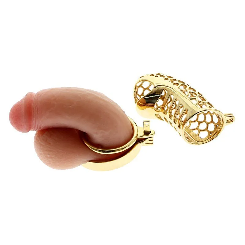 24K Gold Dragon Chastity FLAT Ring  3.34" / 85mm