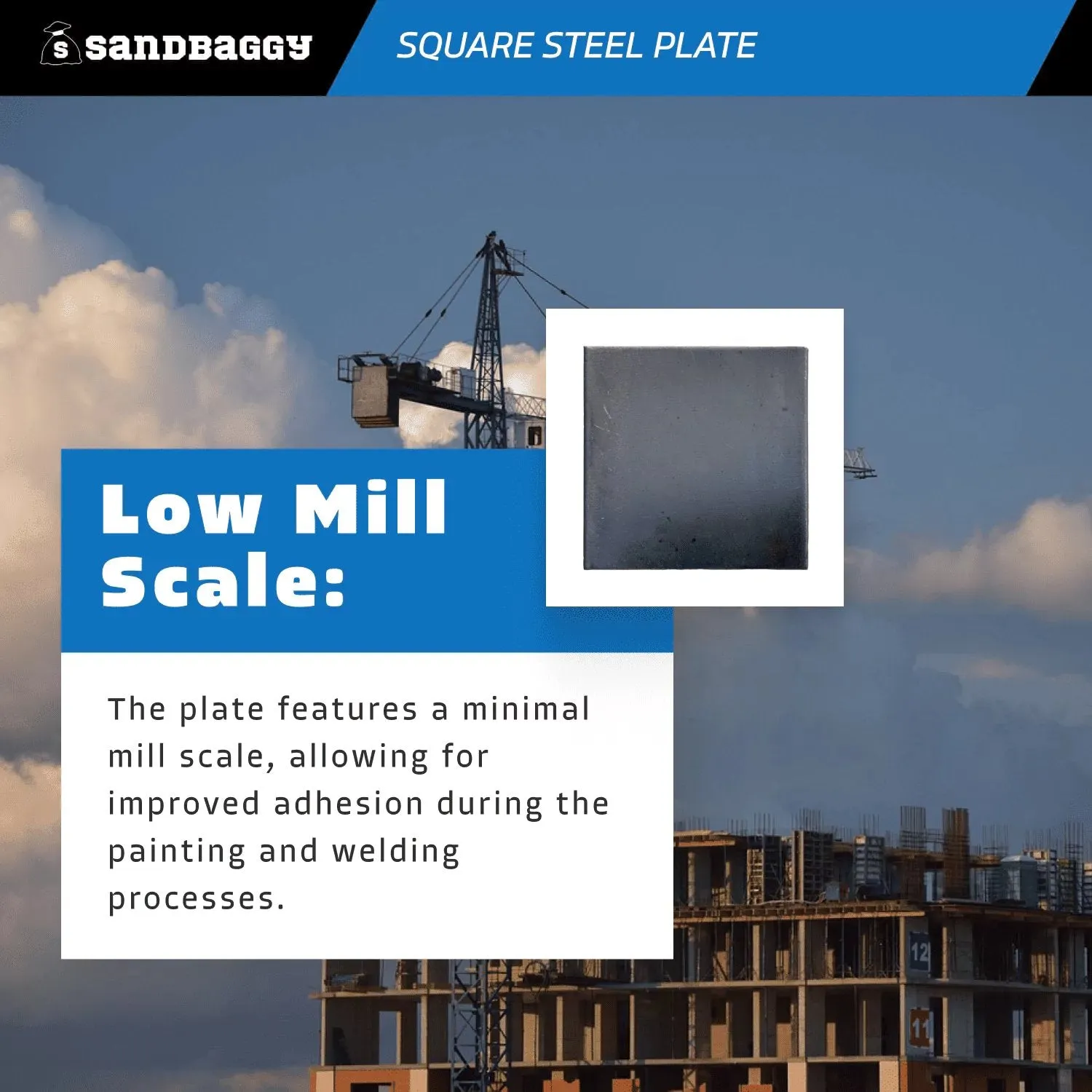 3” x 3” x 3/16” Square Steel Plate - Hot Rolled Steel Sheet