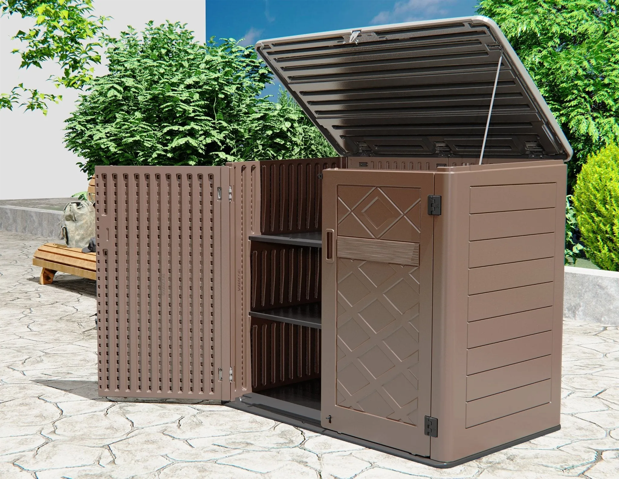 38 cu. ft. Outdoor Horizontal Storage Shed