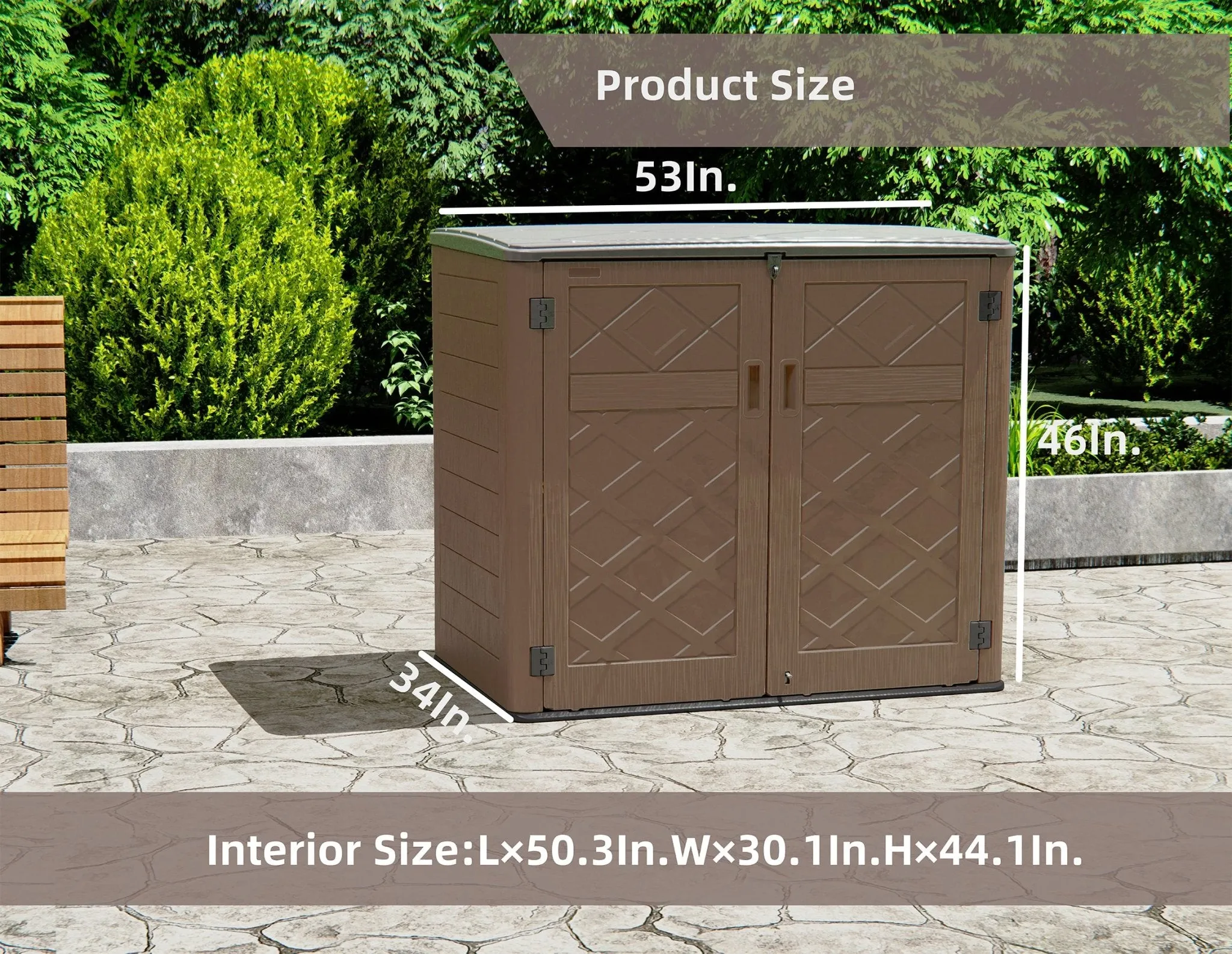 38 cu. ft. Outdoor Horizontal Storage Shed