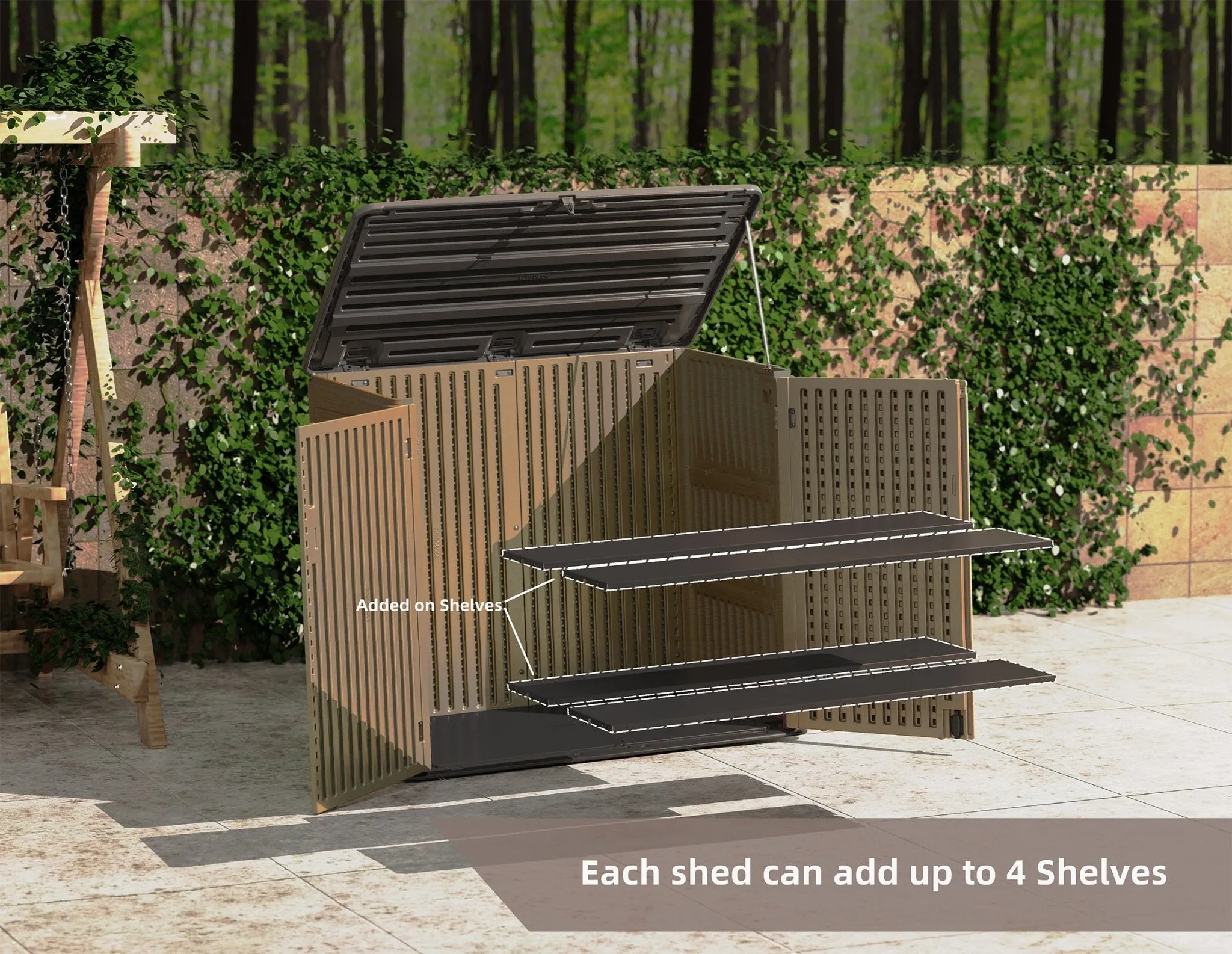 38 cu. ft. Outdoor Horizontal Storage Shed