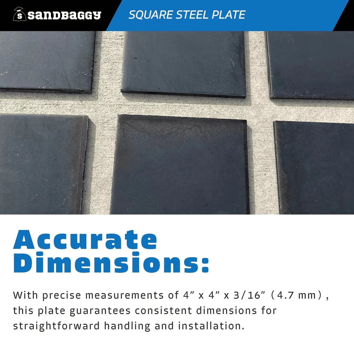 4” x 4” x 3/16” Square Steel Plate - Hot Rolled Steel Sheet