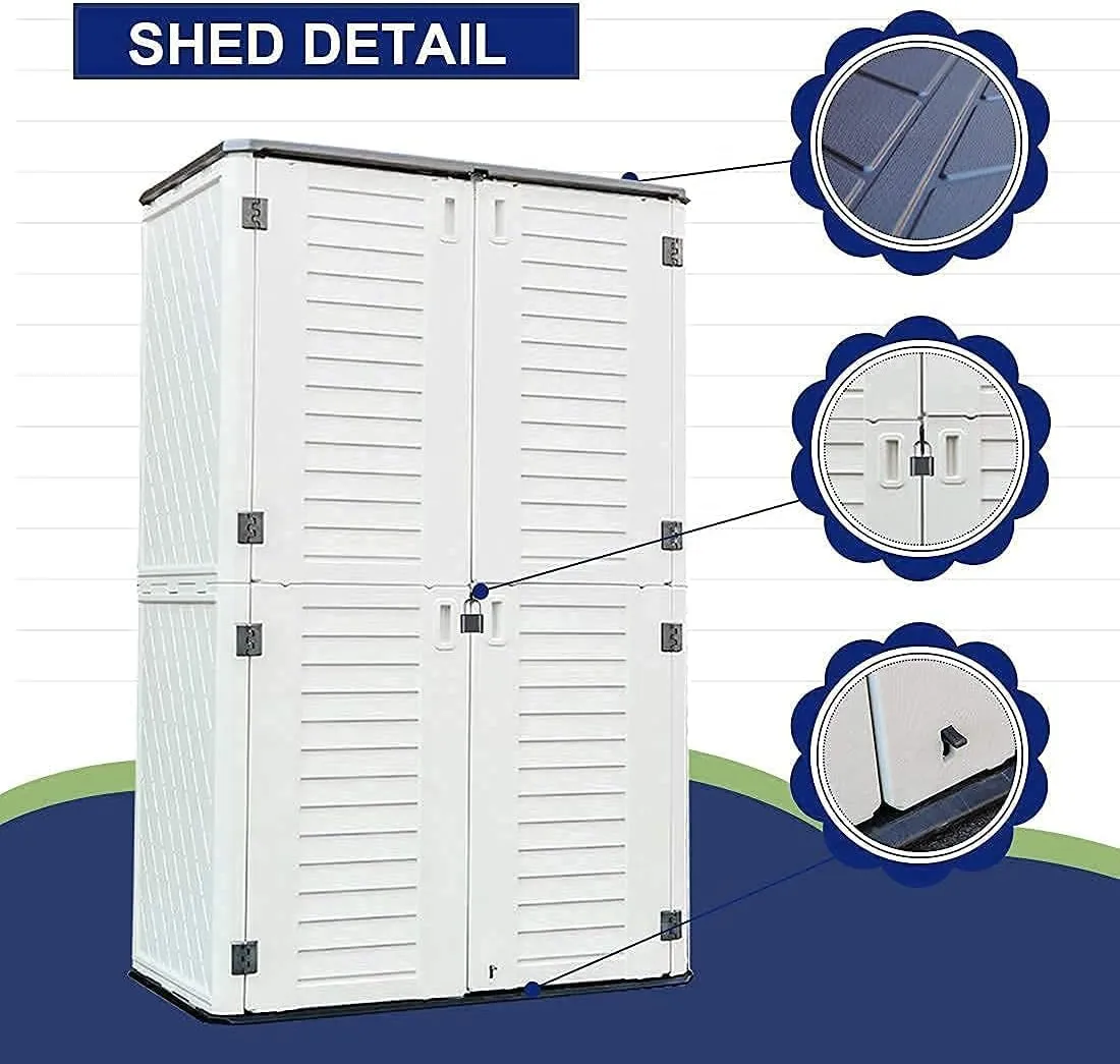 52 cu. ft. Outdoor Vertical Storage Shed