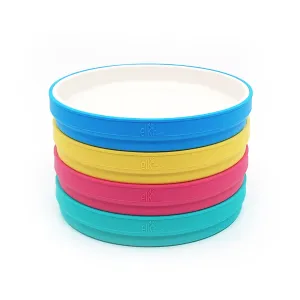 7.8"/20cm Porcelain White Plates with Silicone Sleeves