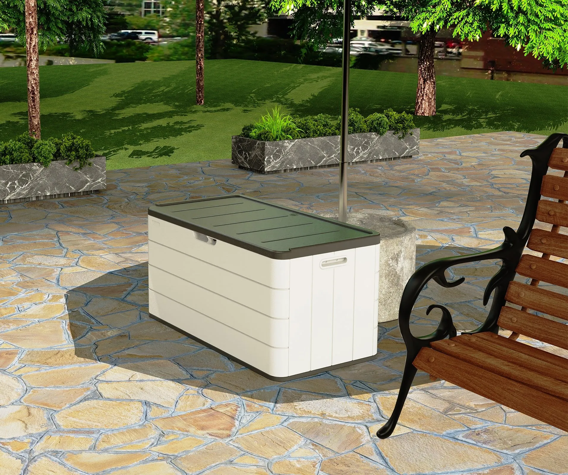 85 Gallon Resin Patio Deck Box