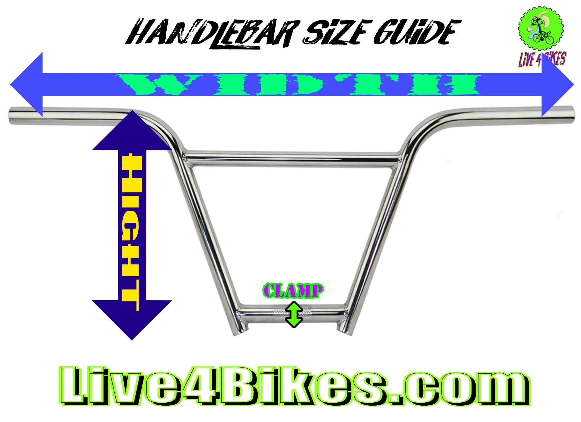 9in BMX Steel Handlebar Chrome  - Live4Bikes