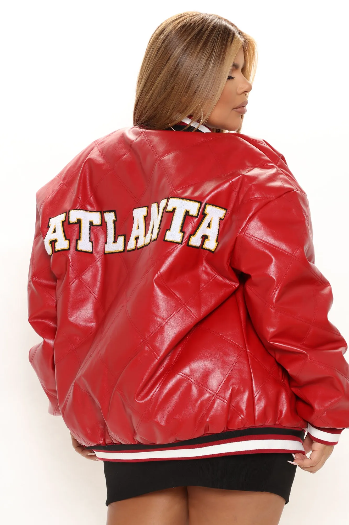 A Town Bomber Jacket - Red