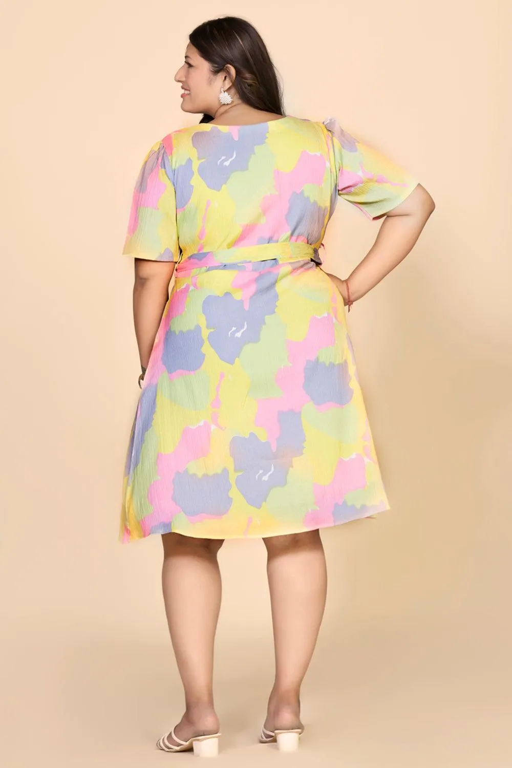 Abstract Printed Multi Color Dress