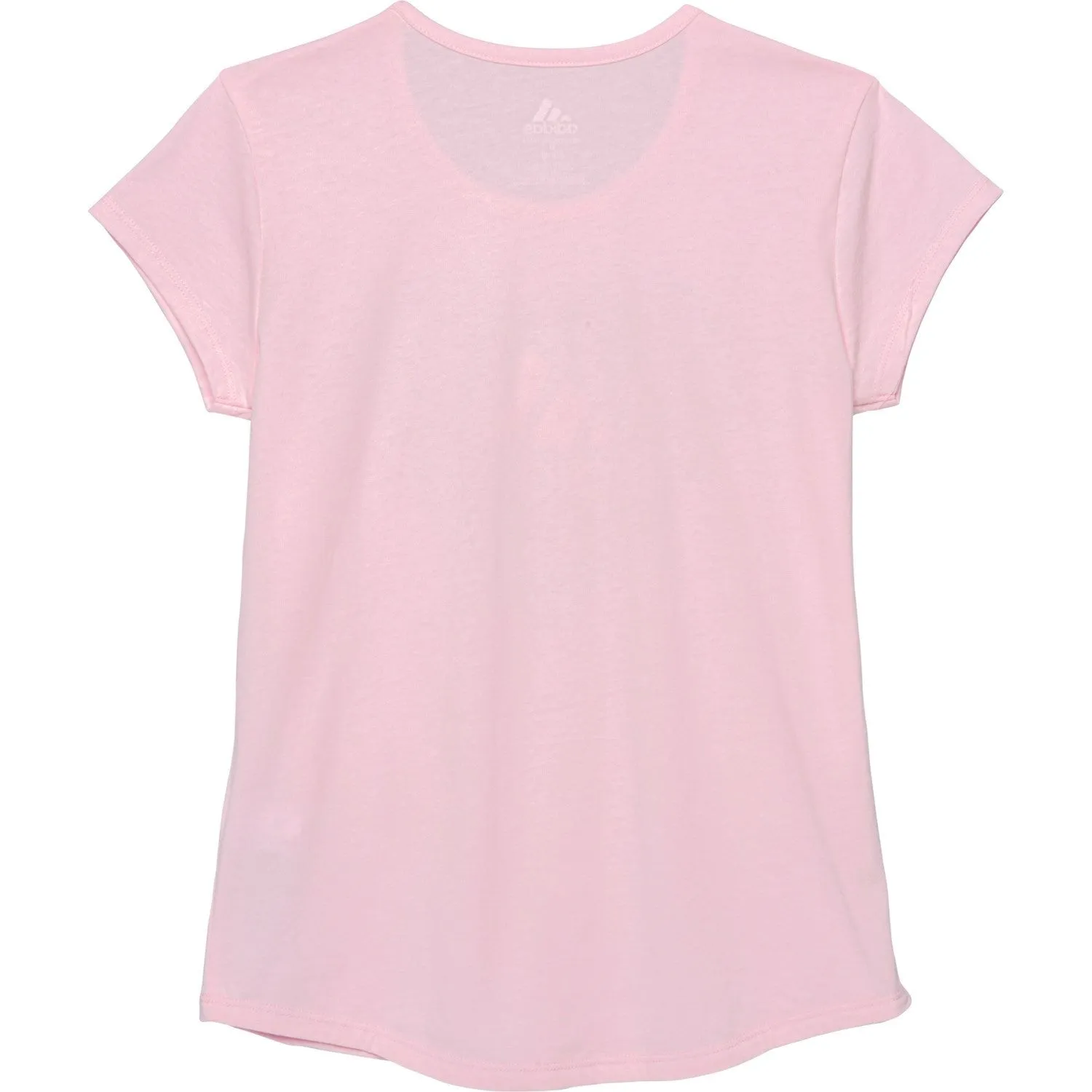 Adidas Big Girl's Shimmery Logo Graphic Pint Cotton Active T-Shirt