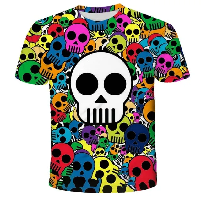 Aidase New Motorcycle Skull 3dT-Shirt Men Women Fashion Hip Hop T-Shirt Streetwear Pullover T Shirt Camisetas Hombre Tops Tees