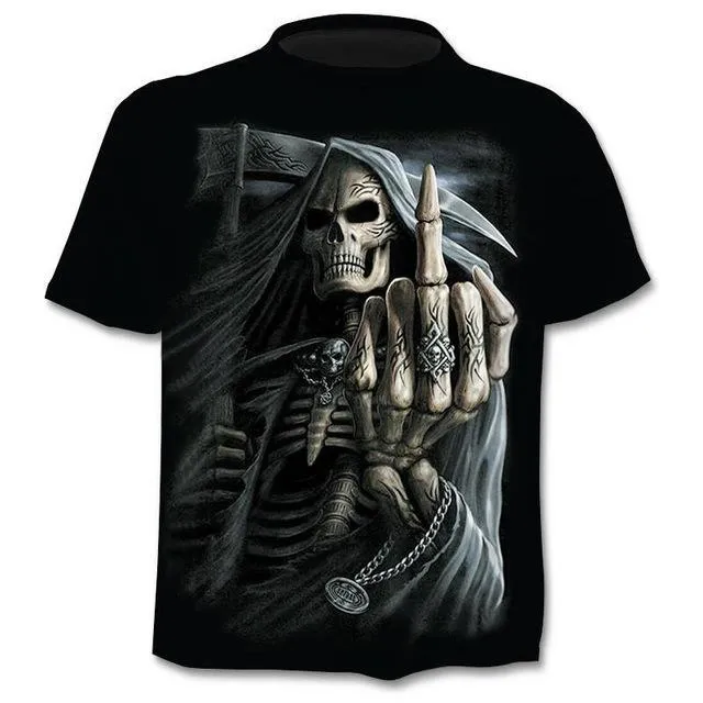 Aidase New Motorcycle Skull 3dT-Shirt Men Women Fashion Hip Hop T-Shirt Streetwear Pullover T Shirt Camisetas Hombre Tops Tees