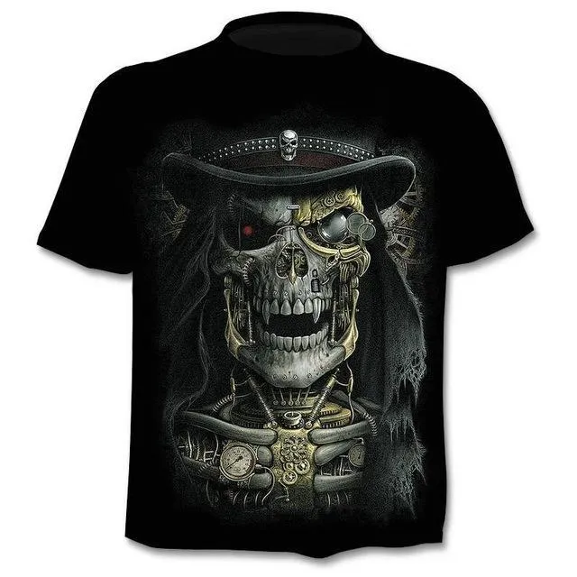 Aidase New Motorcycle Skull 3dT-Shirt Men Women Fashion Hip Hop T-Shirt Streetwear Pullover T Shirt Camisetas Hombre Tops Tees