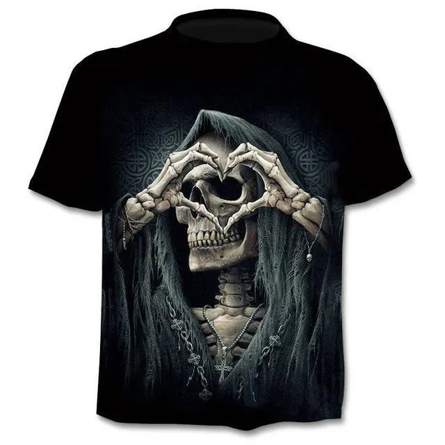 Aidase New Motorcycle Skull 3dT-Shirt Men Women Fashion Hip Hop T-Shirt Streetwear Pullover T Shirt Camisetas Hombre Tops Tees