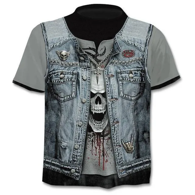 Aidase New Motorcycle Skull 3dT-Shirt Men Women Fashion Hip Hop T-Shirt Streetwear Pullover T Shirt Camisetas Hombre Tops Tees