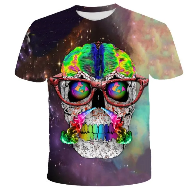 Aidase New Motorcycle Skull 3dT-Shirt Men Women Fashion Hip Hop T-Shirt Streetwear Pullover T Shirt Camisetas Hombre Tops Tees