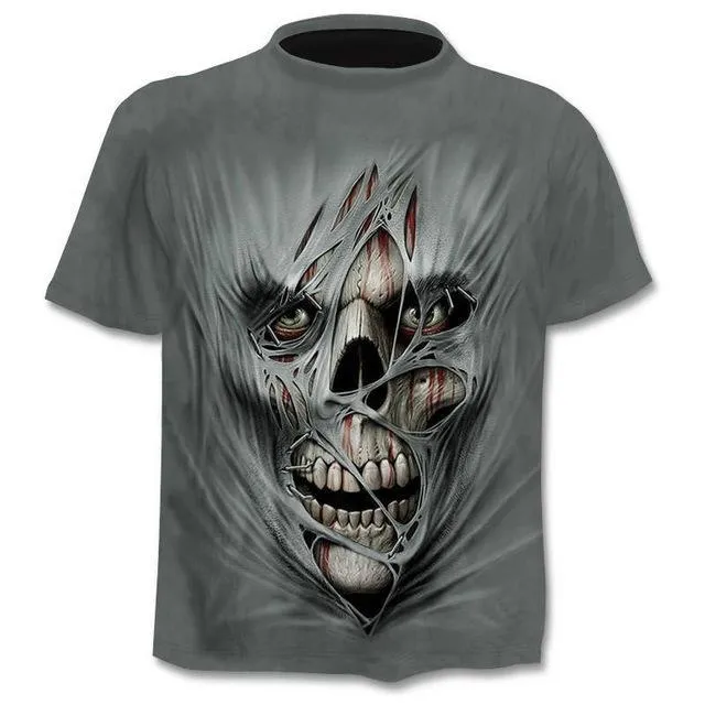 Aidase New Motorcycle Skull 3dT-Shirt Men Women Fashion Hip Hop T-Shirt Streetwear Pullover T Shirt Camisetas Hombre Tops Tees