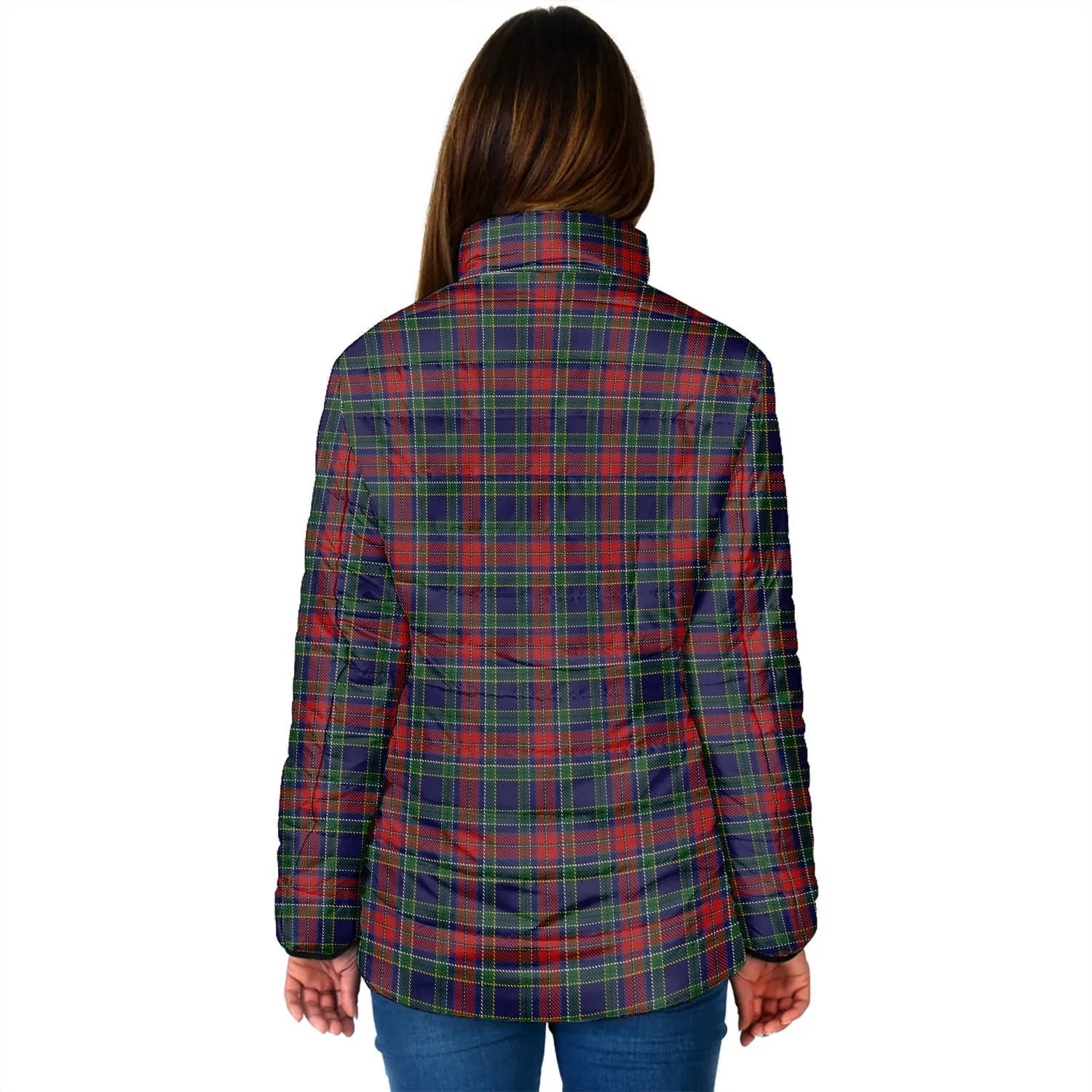 Allison Red Tartan Padded Jacket with Family Crest