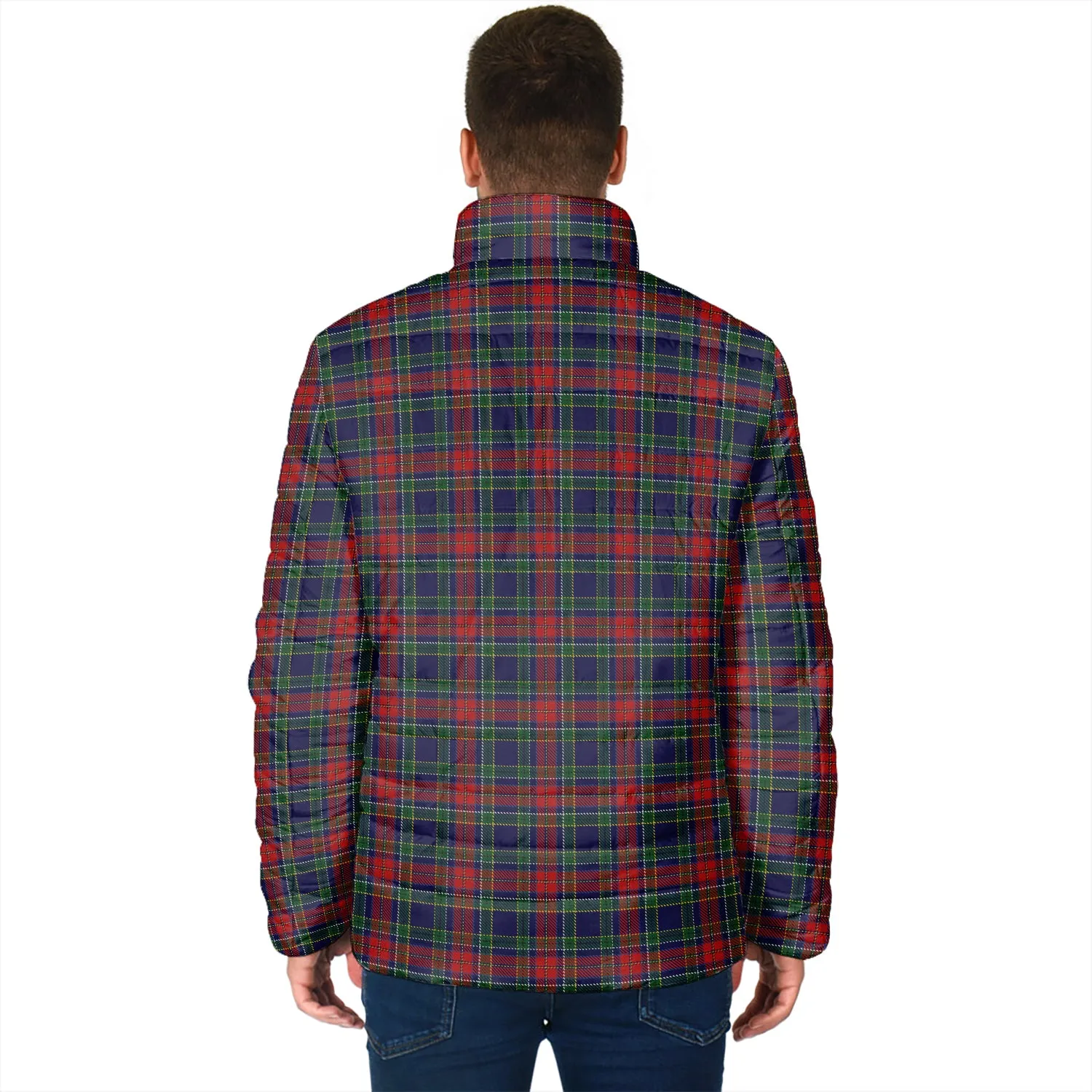 Allison Red Tartan Padded Jacket with Family Crest