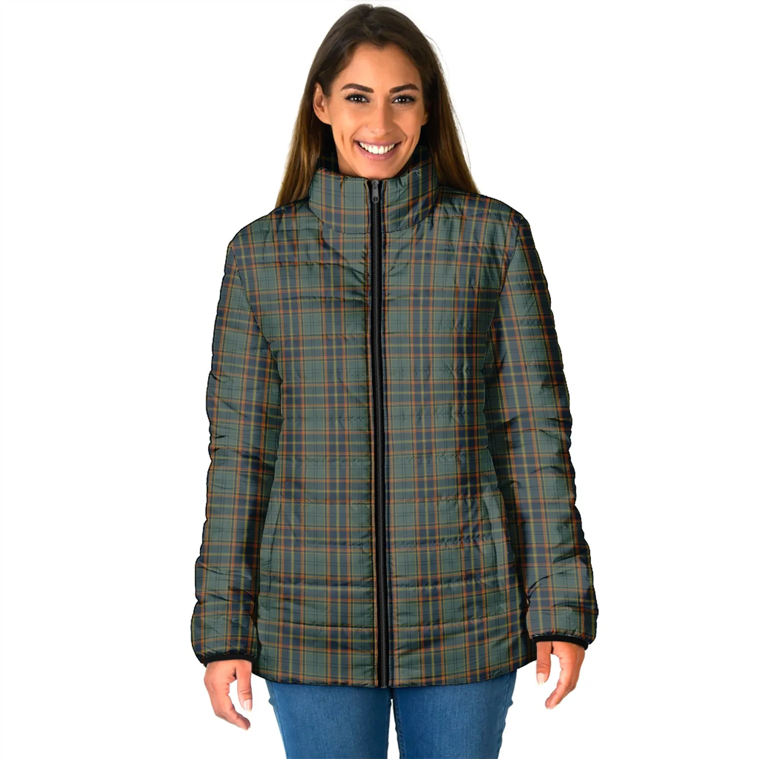 Antrim County Ireland Tartan Padded Jacket