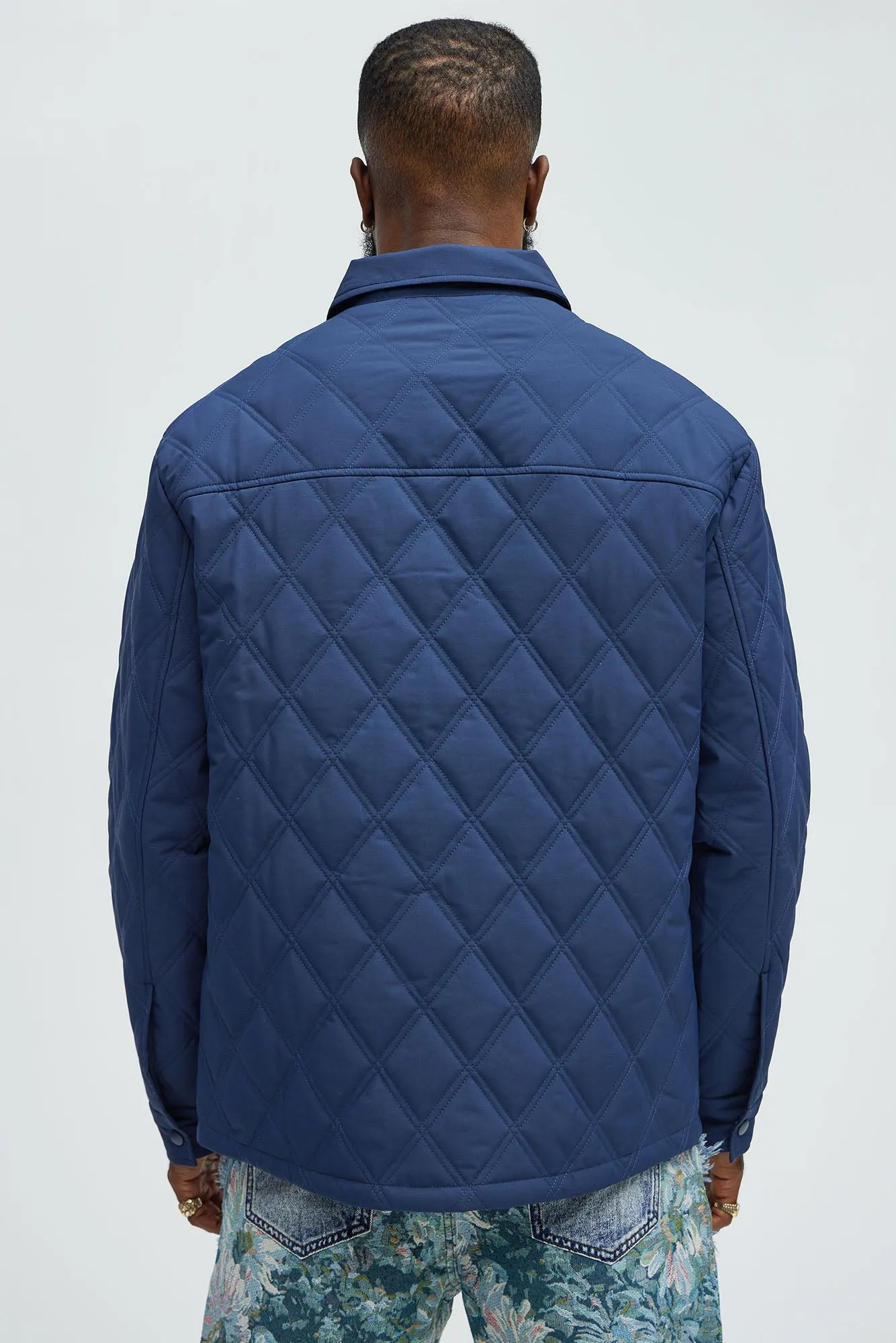 Auburn Quilted Shirt Jacket - Navy