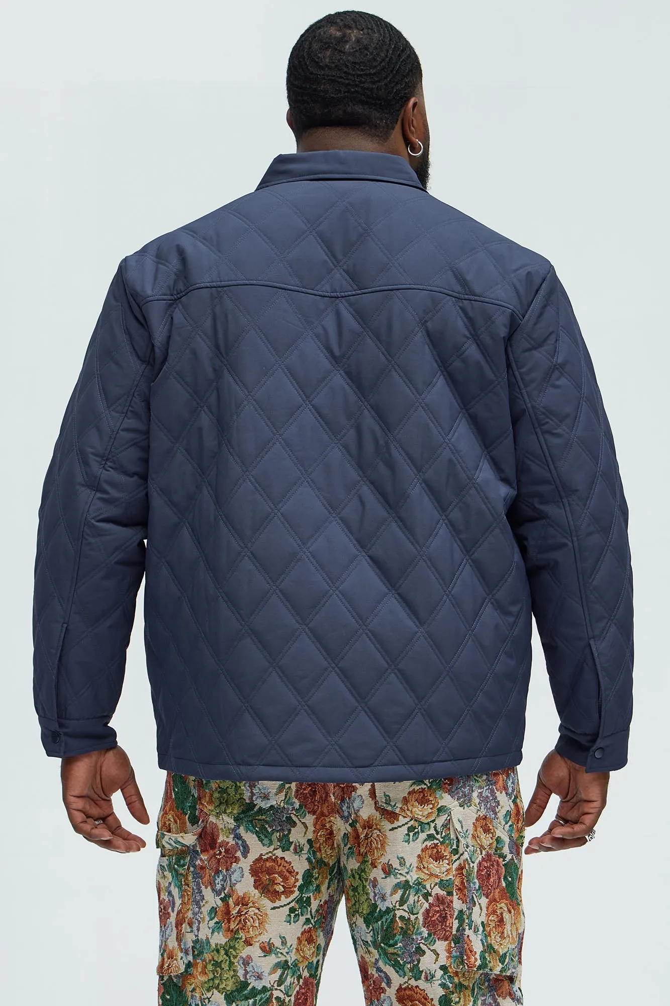 Auburn Quilted Shirt Jacket - Navy