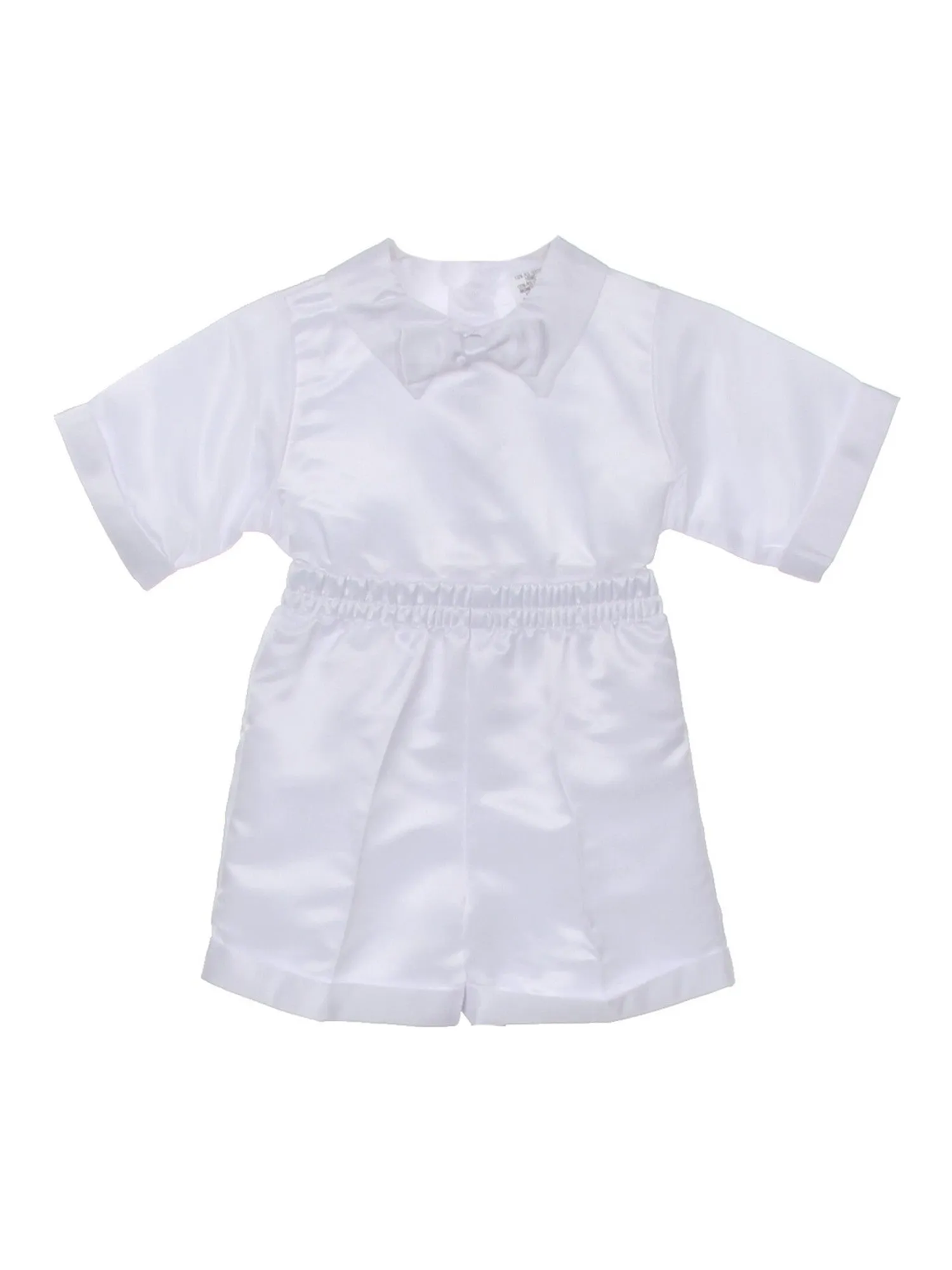 Baby Boys White 4 pc Cross Embroidered Vest Hat Baptism Outfit 3-24M