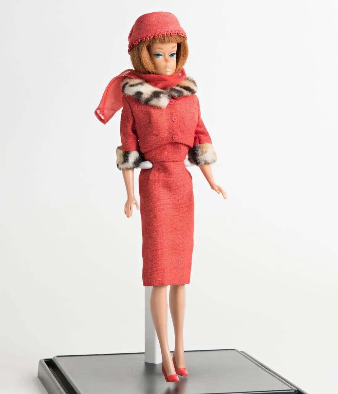 Barbie x Unique Vintage Red Matinee Fashion Sheath Dress & Jacket