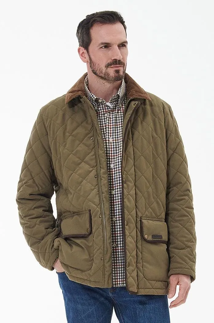 Barbour Burton waterproof, breathable Quilt in Olive MQU1306OL52