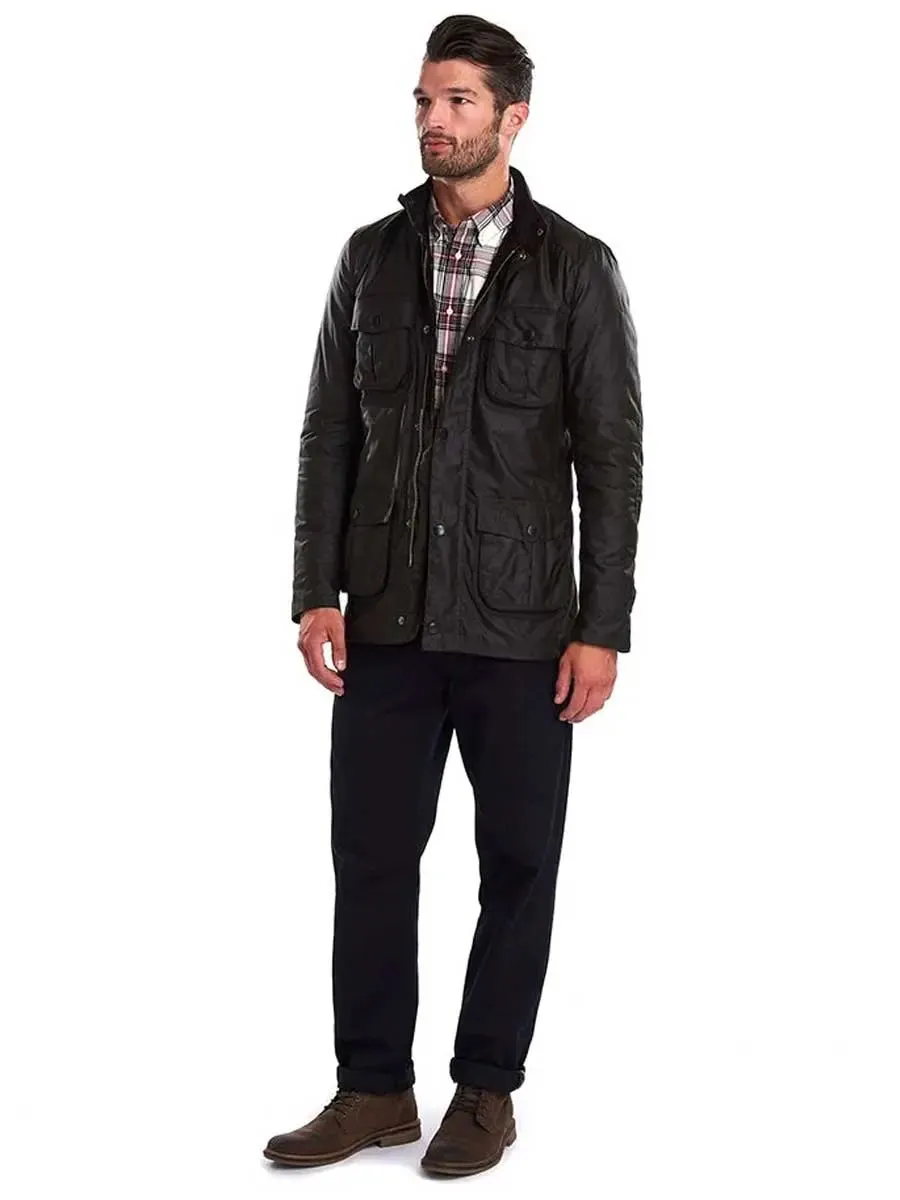 BARBOUR Corbridge Wax Jacket - Mens - Olive