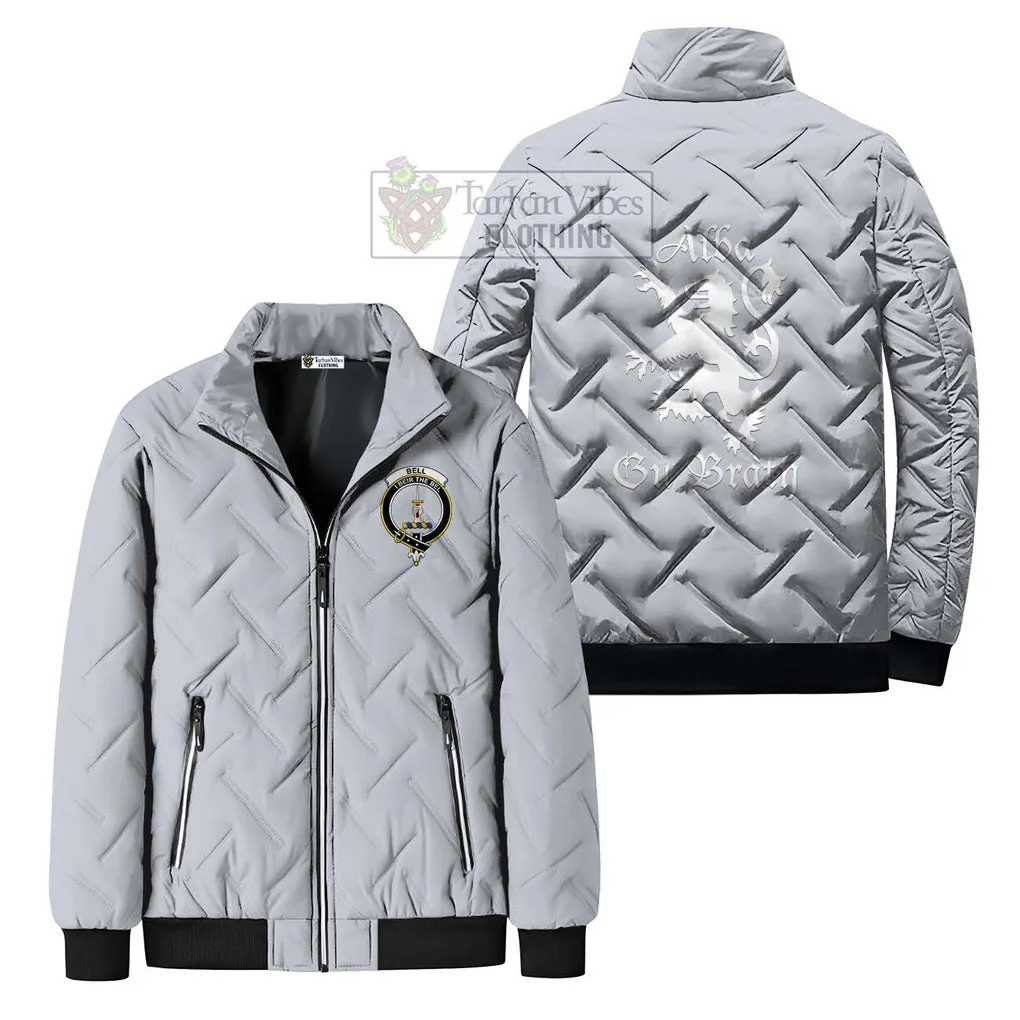 Bell Family Crest Padded Cotton Jacket Lion Rampant Alba Gu Brath Style