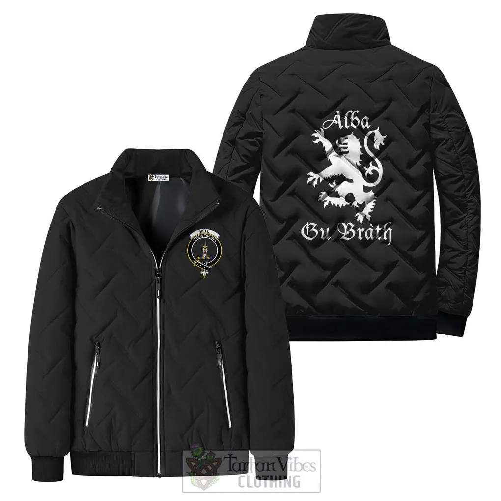 Bell Family Crest Padded Cotton Jacket Lion Rampant Alba Gu Brath Style