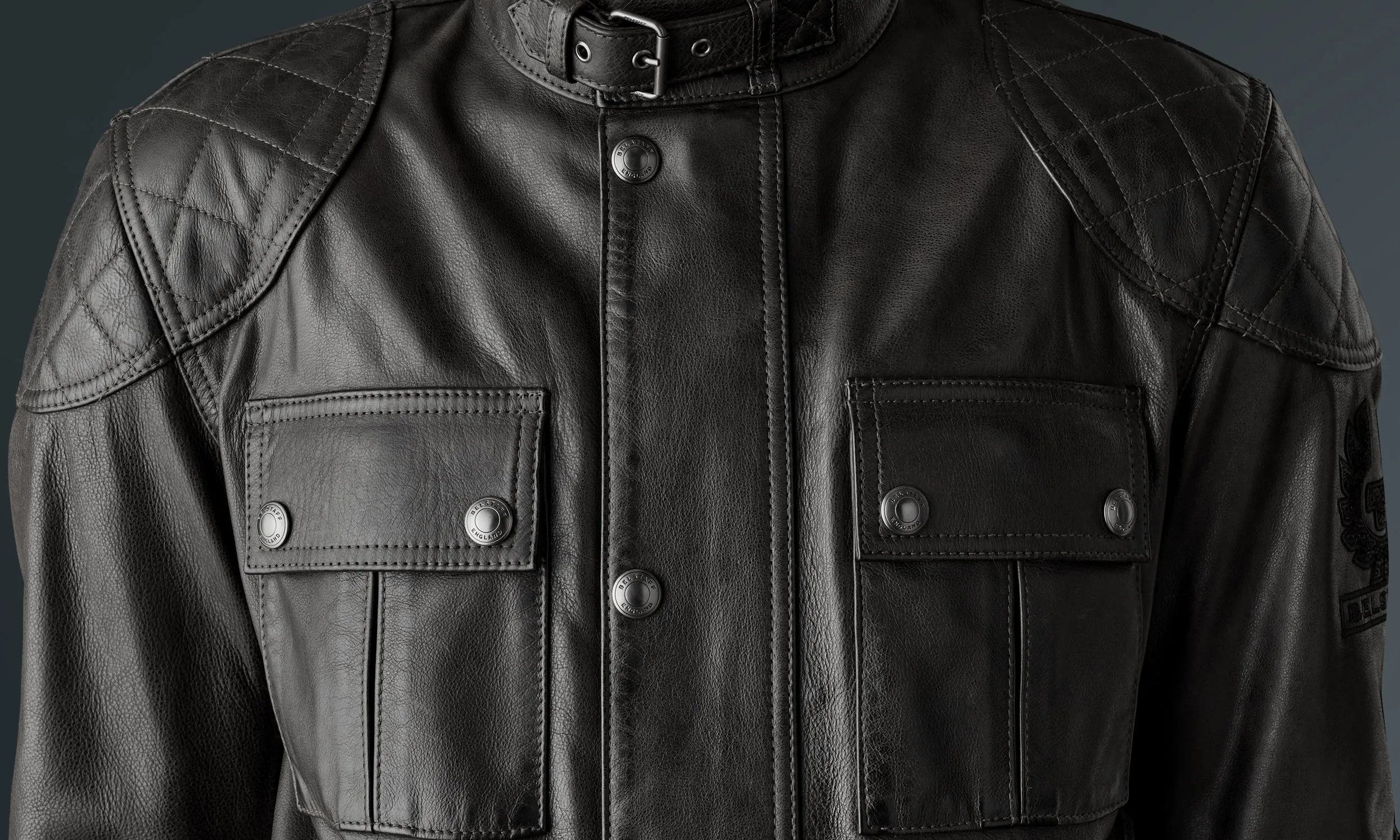 Belstaff Brooklands Men's Jacket Leather - Antique Black