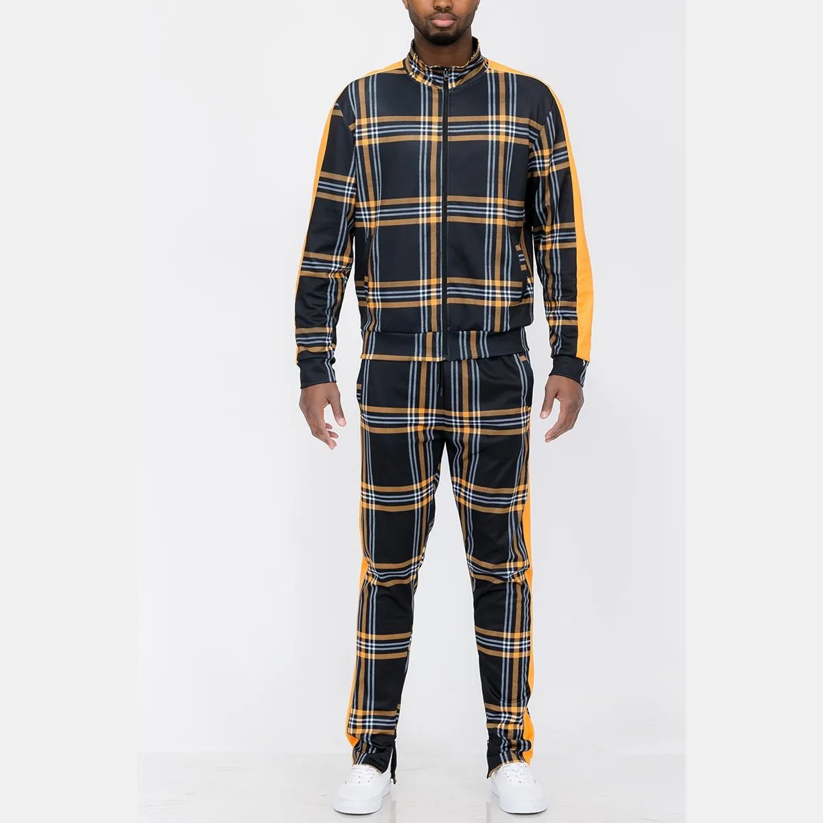 Black & Yellow Plaid Track Set