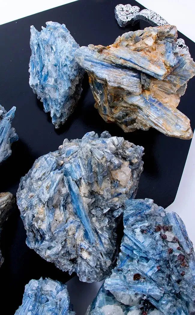 Blue Kyanite Clusters with Mica and Quartz