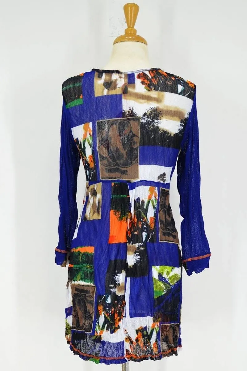 Blue Squares Tunic