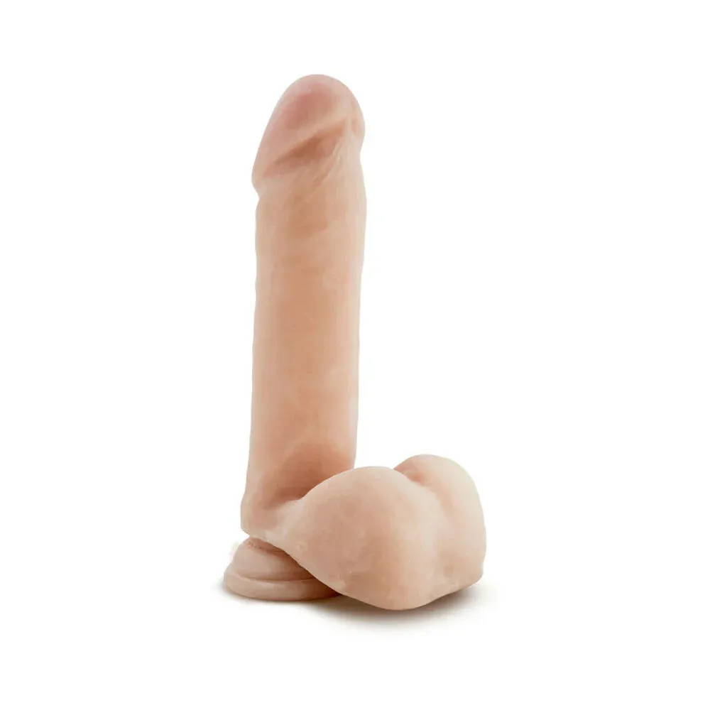 Blush Au Naturel 8 in. Posable Dual Density Dildo with Balls & Suction Cup