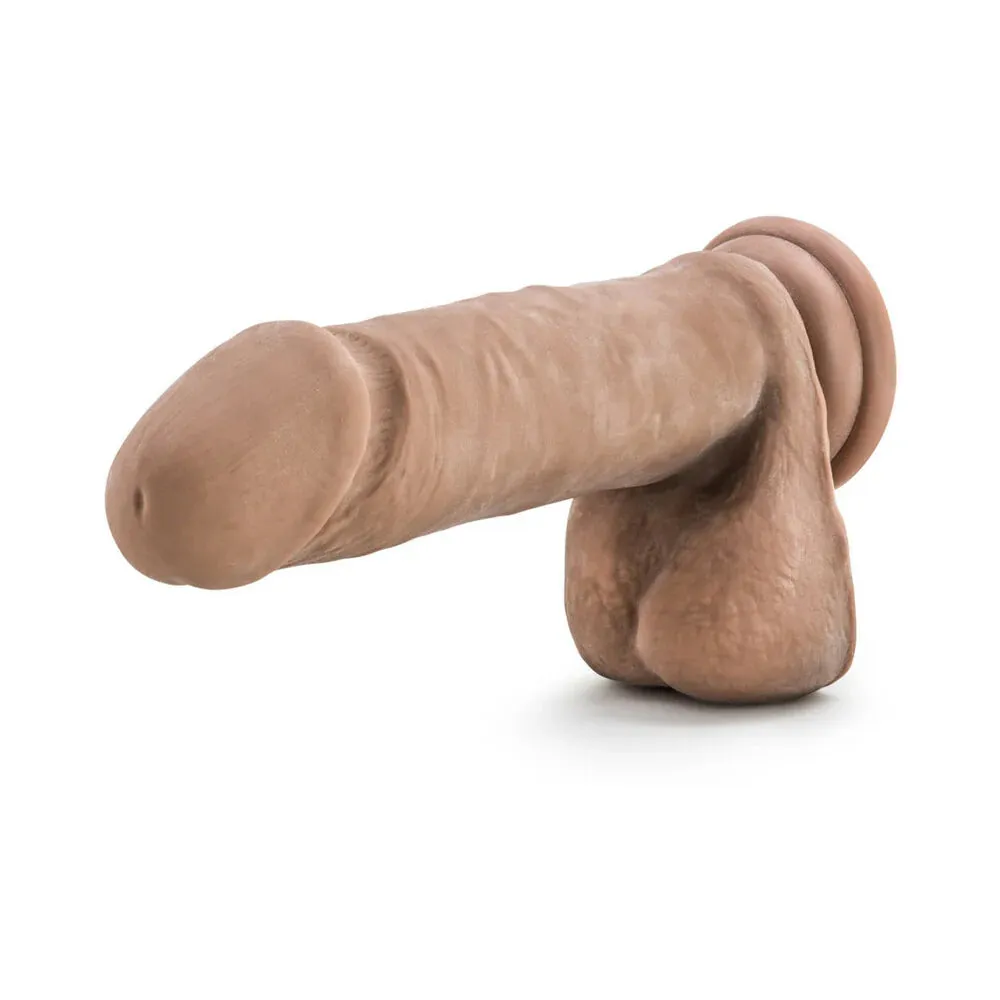 Blush Au Naturel 8 in. Posable Dual Density Dildo with Balls & Suction Cup