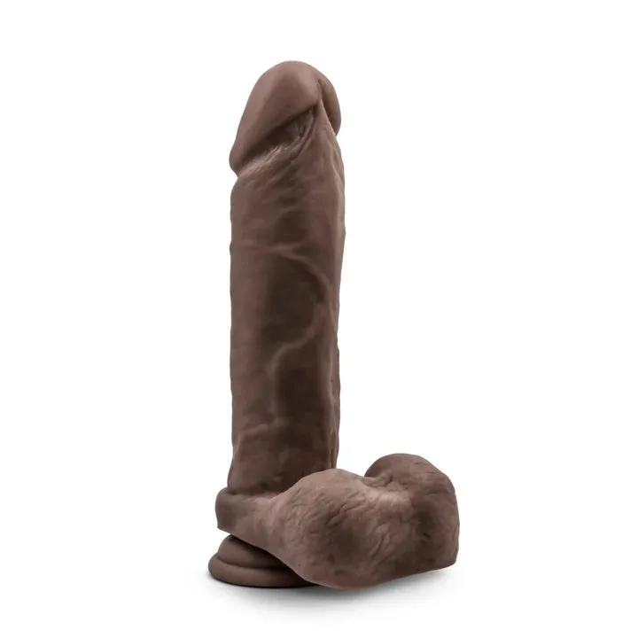 Blush Au Naturel 9.5 in. Posable Dual Density Dildo with Balls & Suction Cup