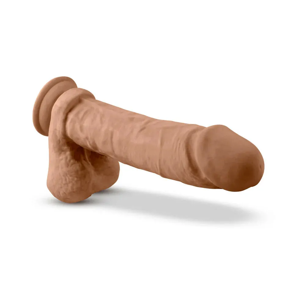 Blush Au Naturel 9.5 in. Posable Dual Density Dildo with Balls & Suction Cup