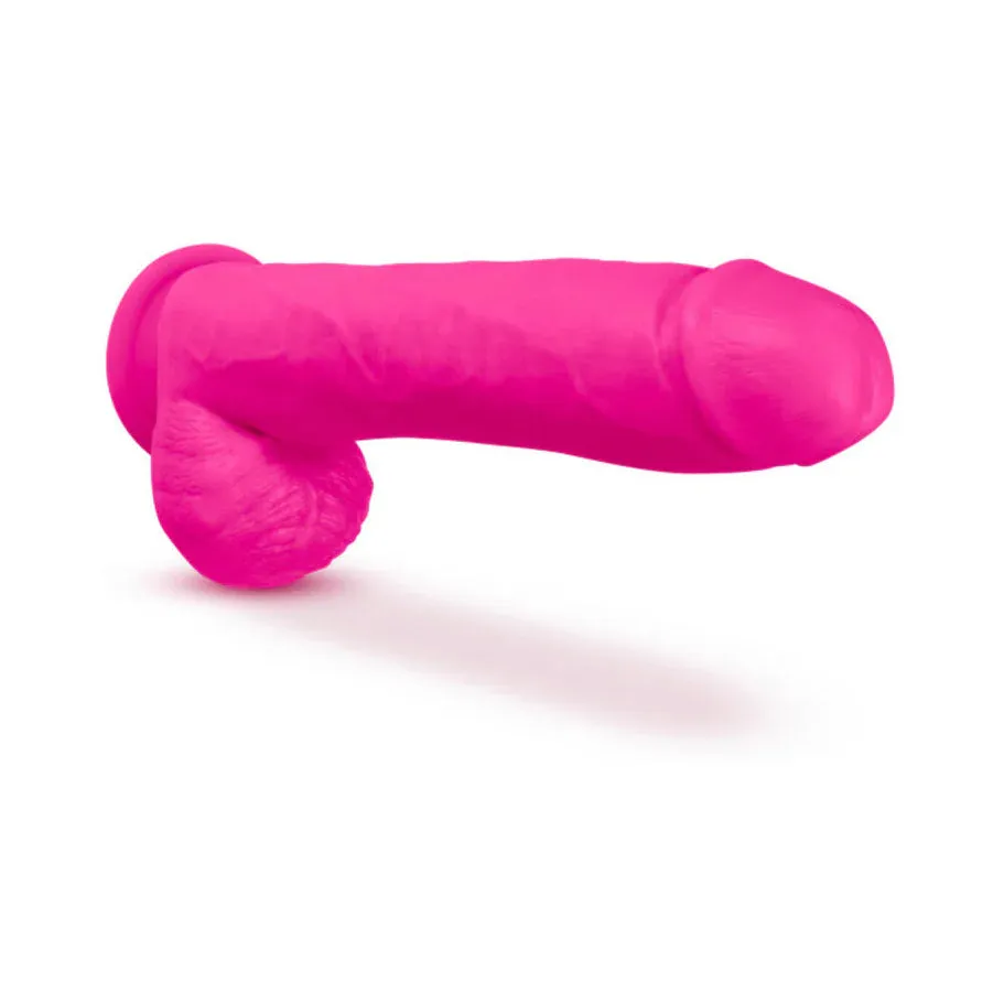 Blush Au Naturel Bold Huge 10 in. Posable Dual Density Dildo with Balls & Suction Cup