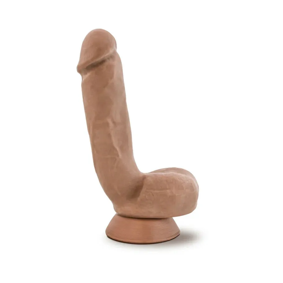 Blush Au Naturel Macho 8.5 in. Posable Dual Density Dildo with Balls & Suction Cup