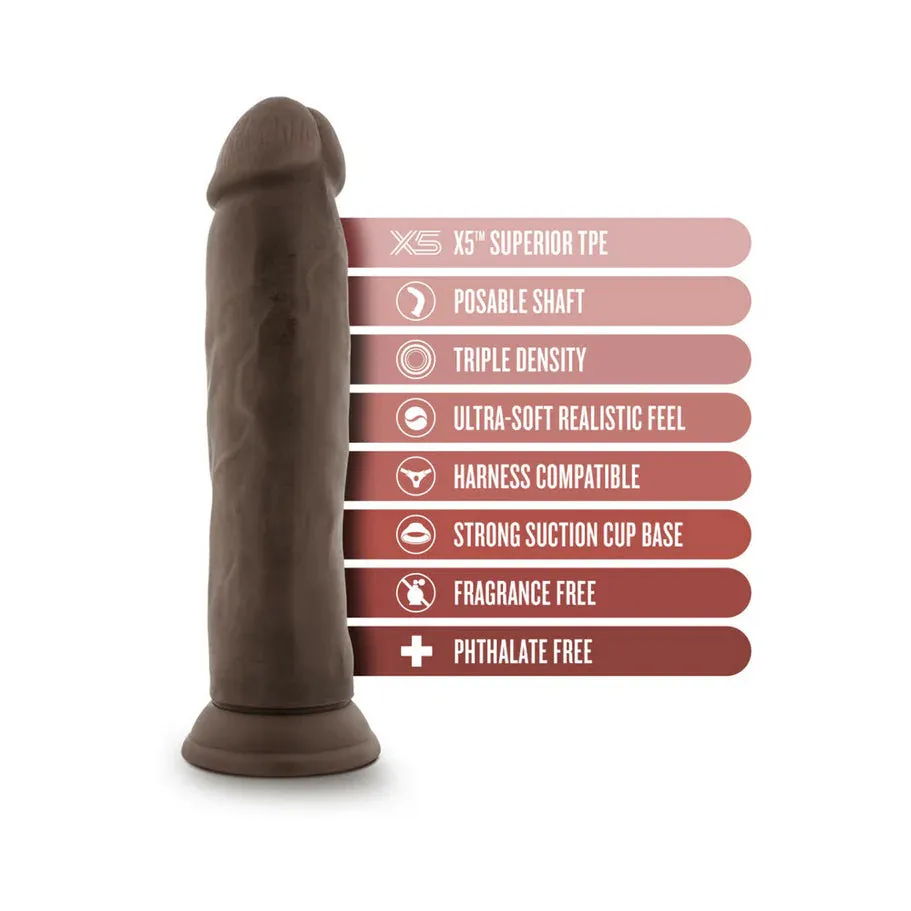 Blush Dr. Skin Plus Thick 9 in. Triple Density Posable Dildo with Suction Cup