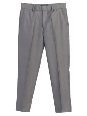 Boys Formal Flat Front Dress Pants With Adjustable Waist - Gray