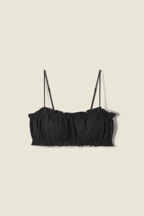 Brigette Bandeau Top Black Linen