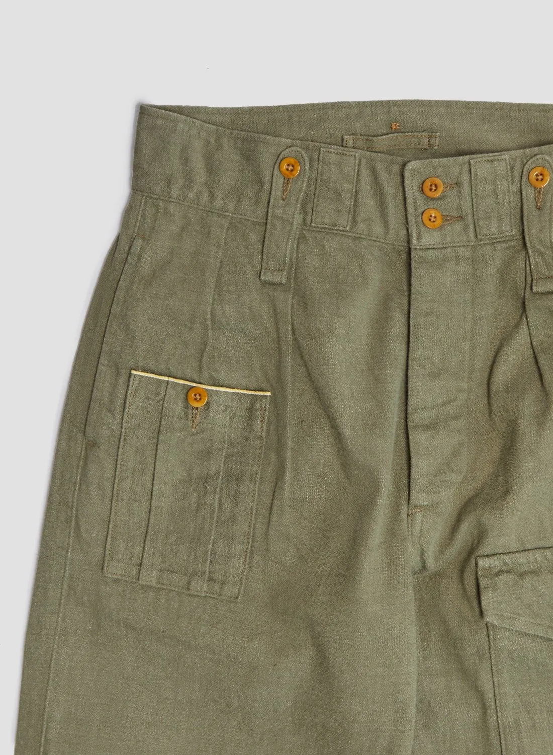 British Army Pant Loose Denim in Green