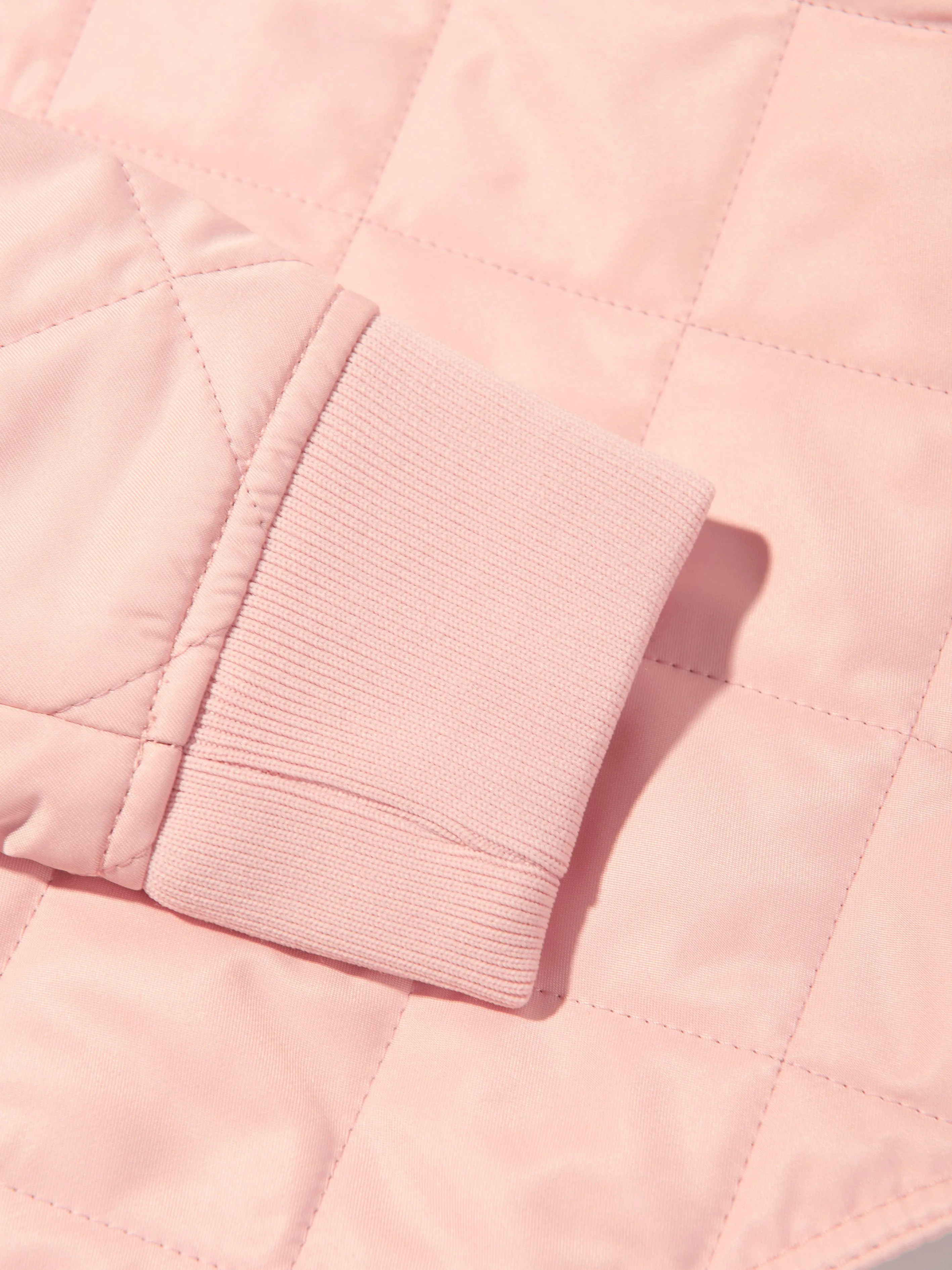 Burberry Baby Girls Quiled Mini Otis Jacket in Pink