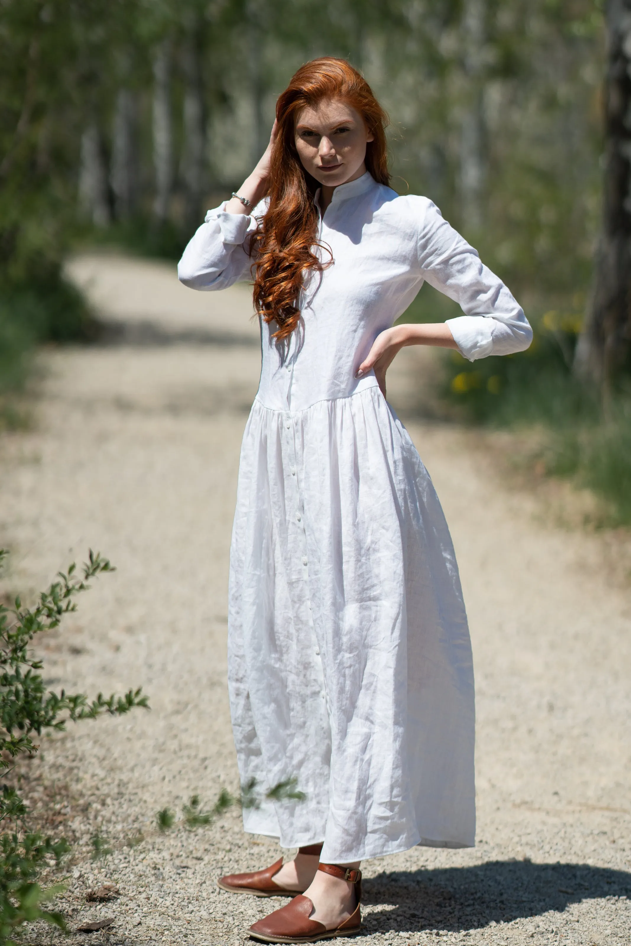 Button Down Linen Dress