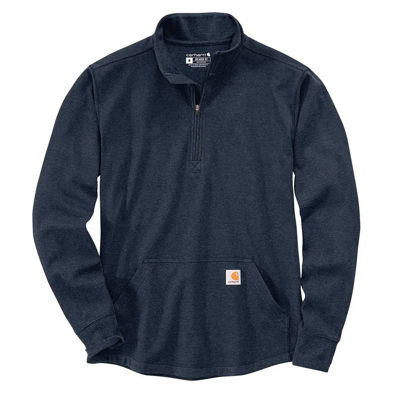 Carhartt Heavyweight Half-Zip Long Sleeve Thermal Shirt | Black, Heather Navy